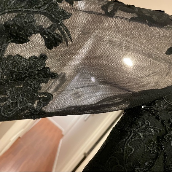 JJ's House Black Formal Dress with Beading! Only worn once. - Picture 4 of 14